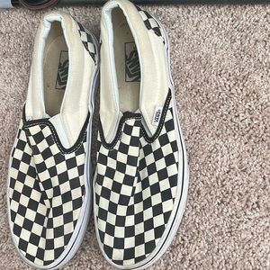 Black and white checkered vans size womens 11